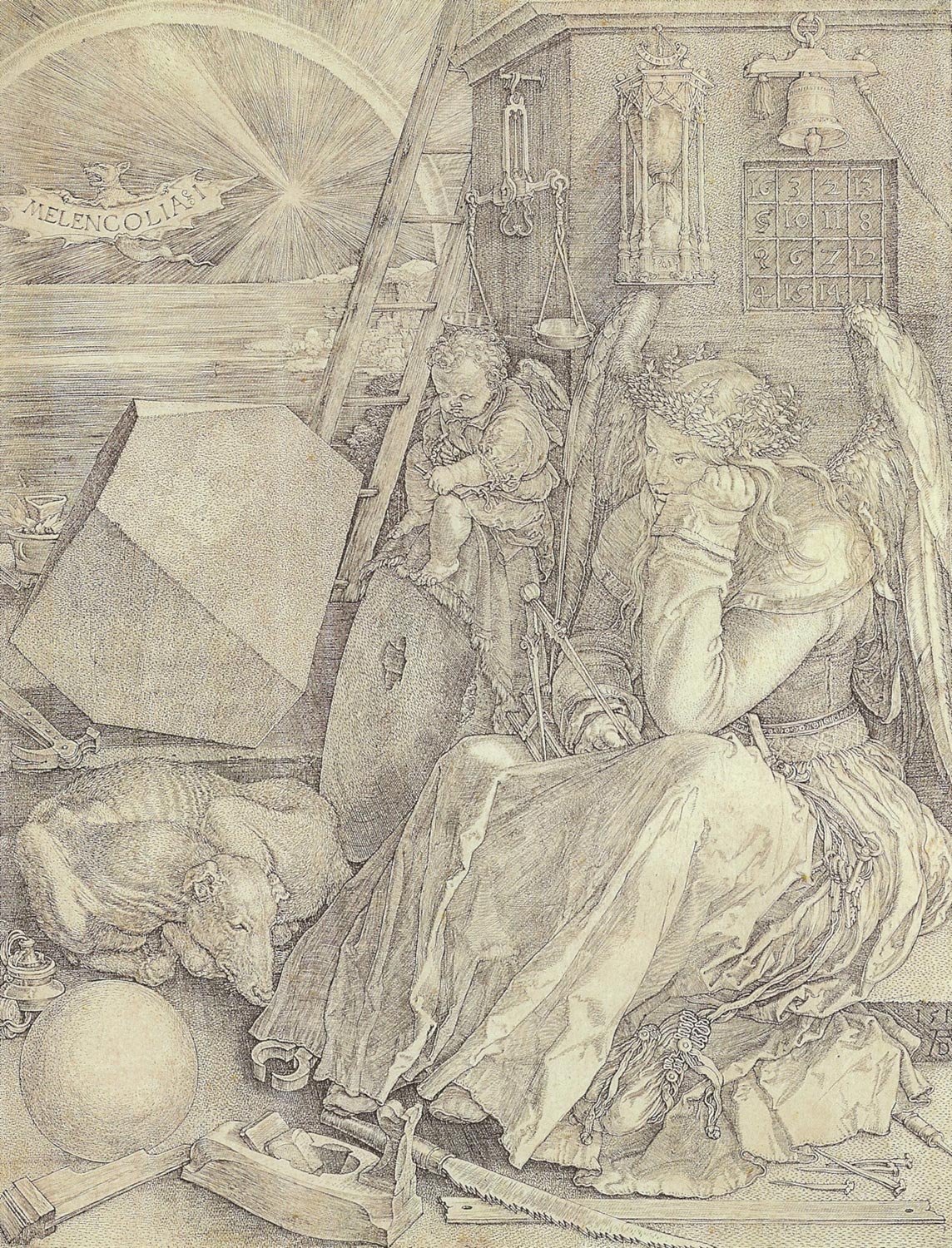Albrecht Dürer, Melencolia (1514; bulino)
