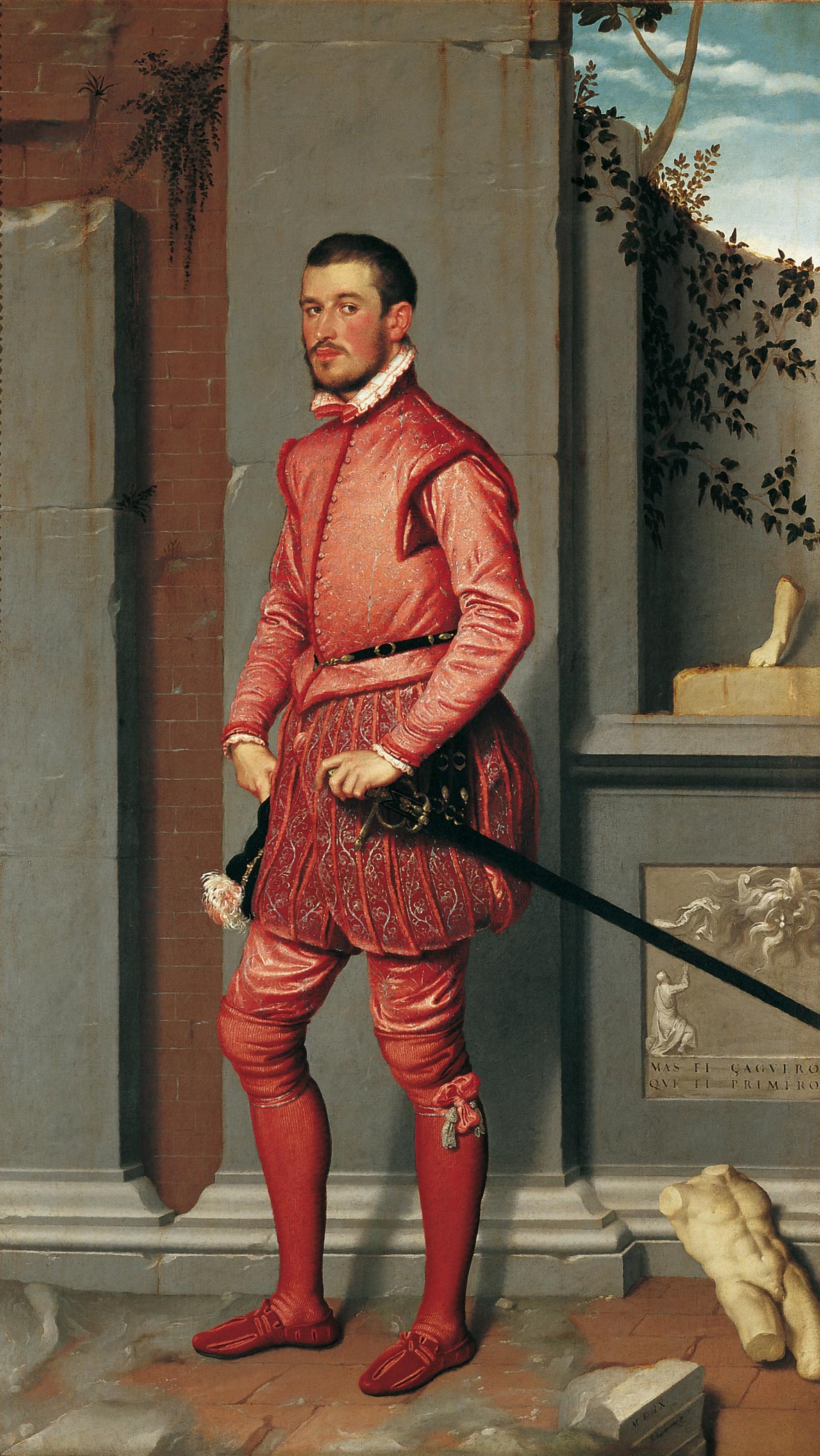 Giovanni Battista Moroni, Il Cavaliere in rosa (1560; Bergamo, Palazzo Moroni)
