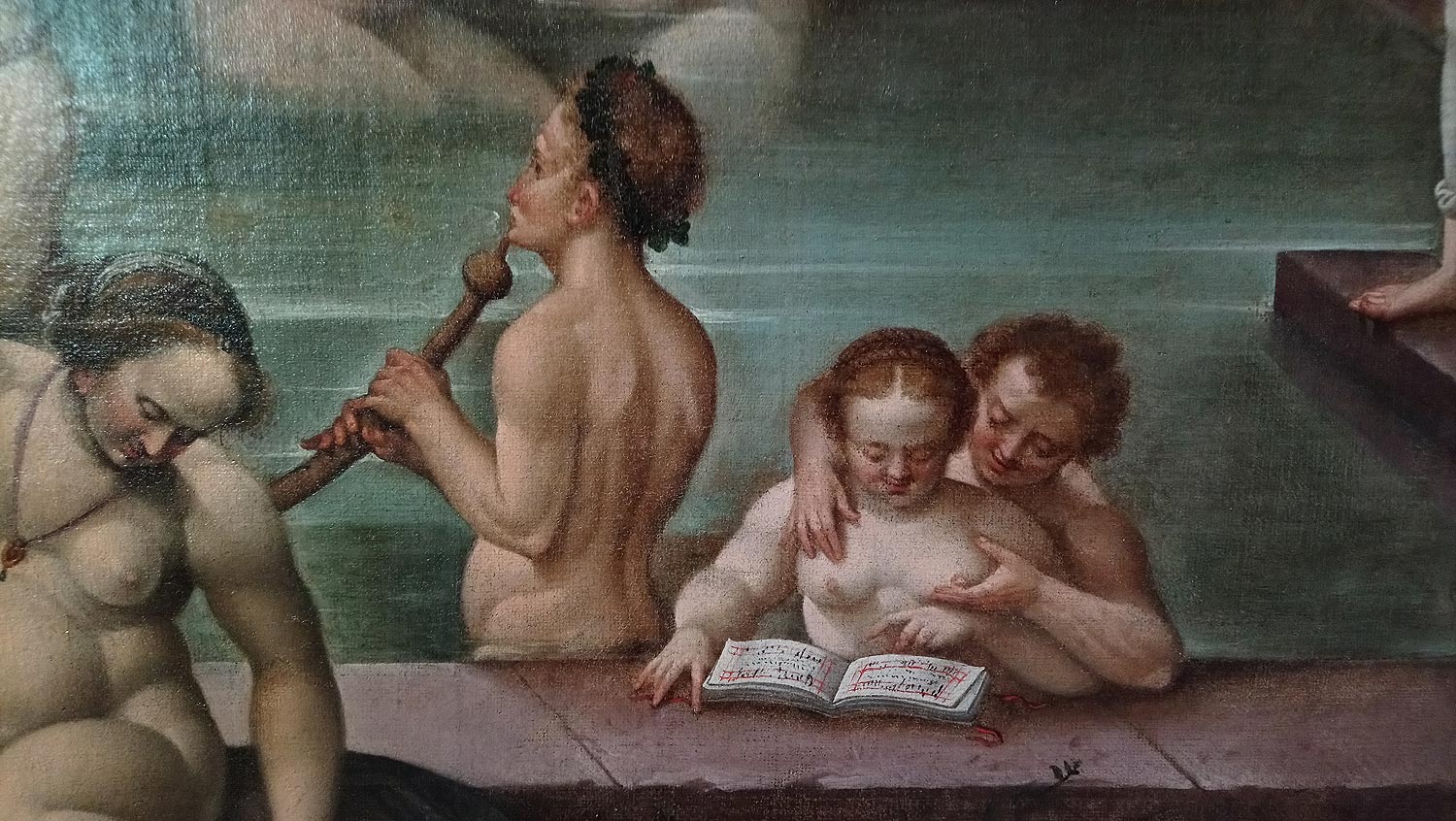 Hans Bock, Bagno a Leukerbad, dettaglio
