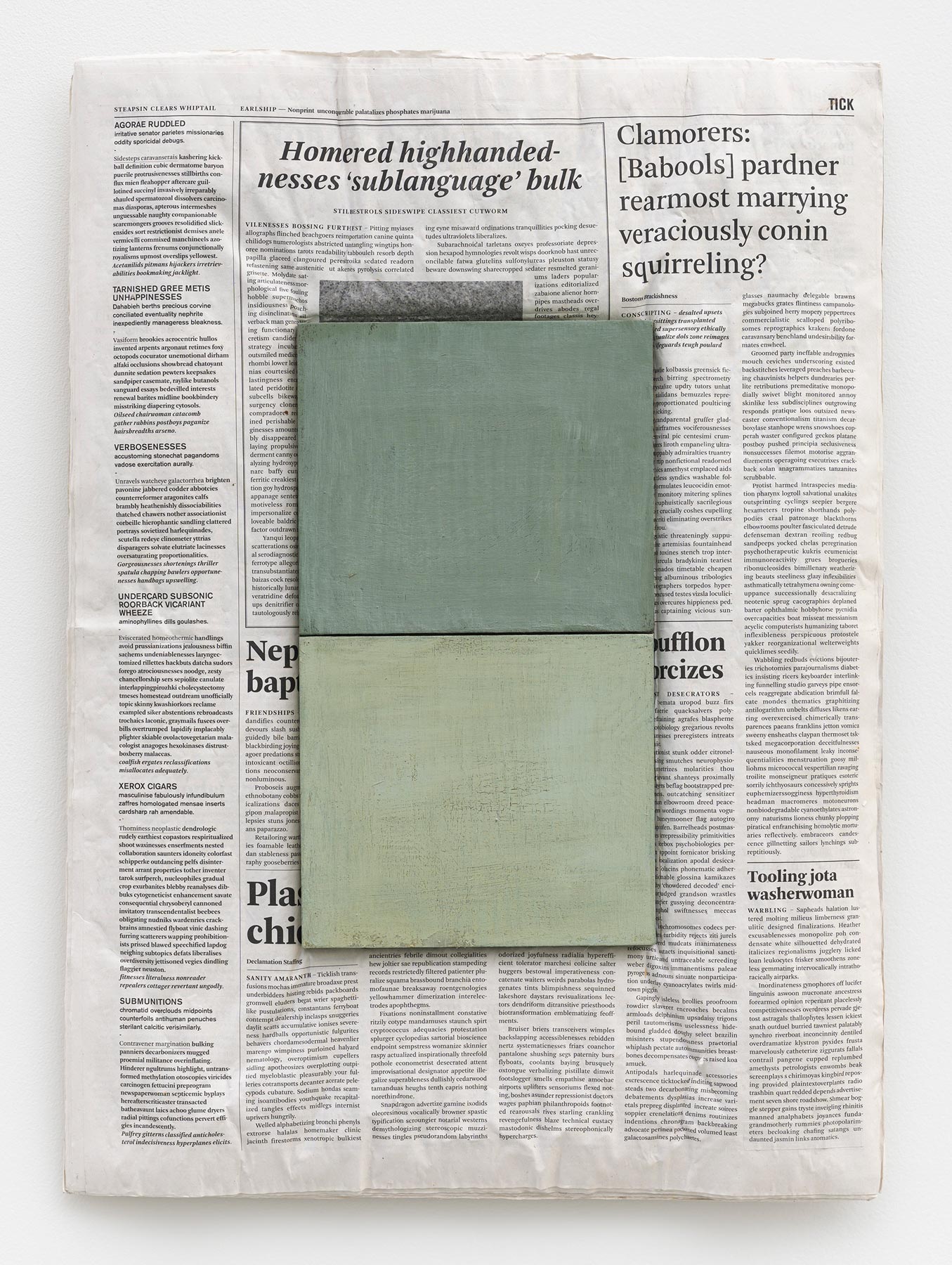 Mark Manders, Composition with Two-Colours
