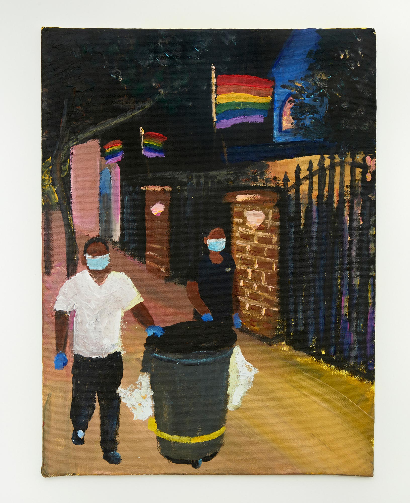 Ramiro Gomez, Two people walking in front of The Abbey, June 9th, 2020, 10:30
