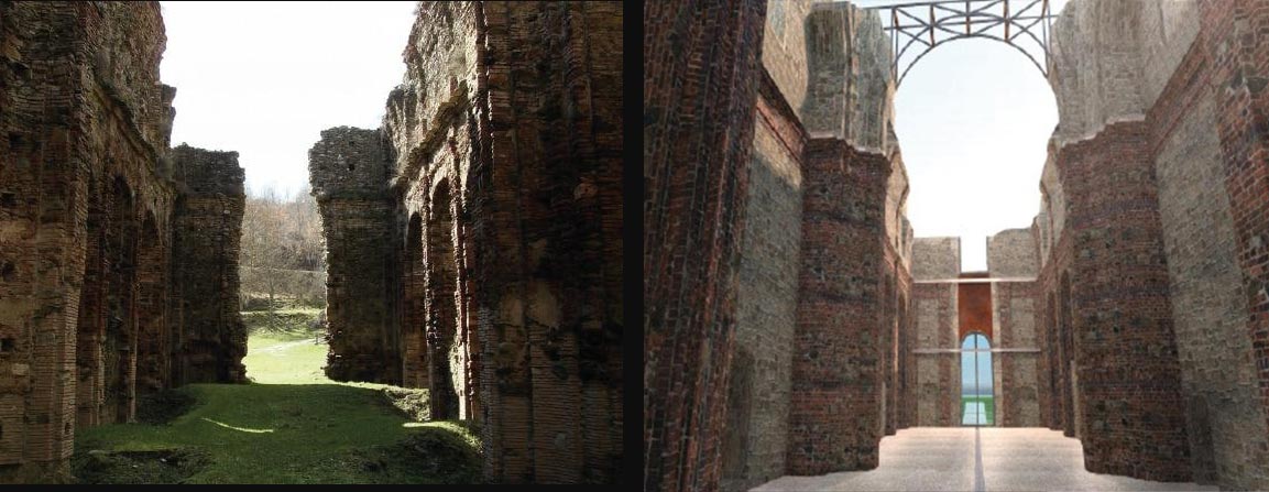 L'abbazia di Corazzo prima e dopo il restauro
 L'abbazia di Corazzo prima e dopo il restauro