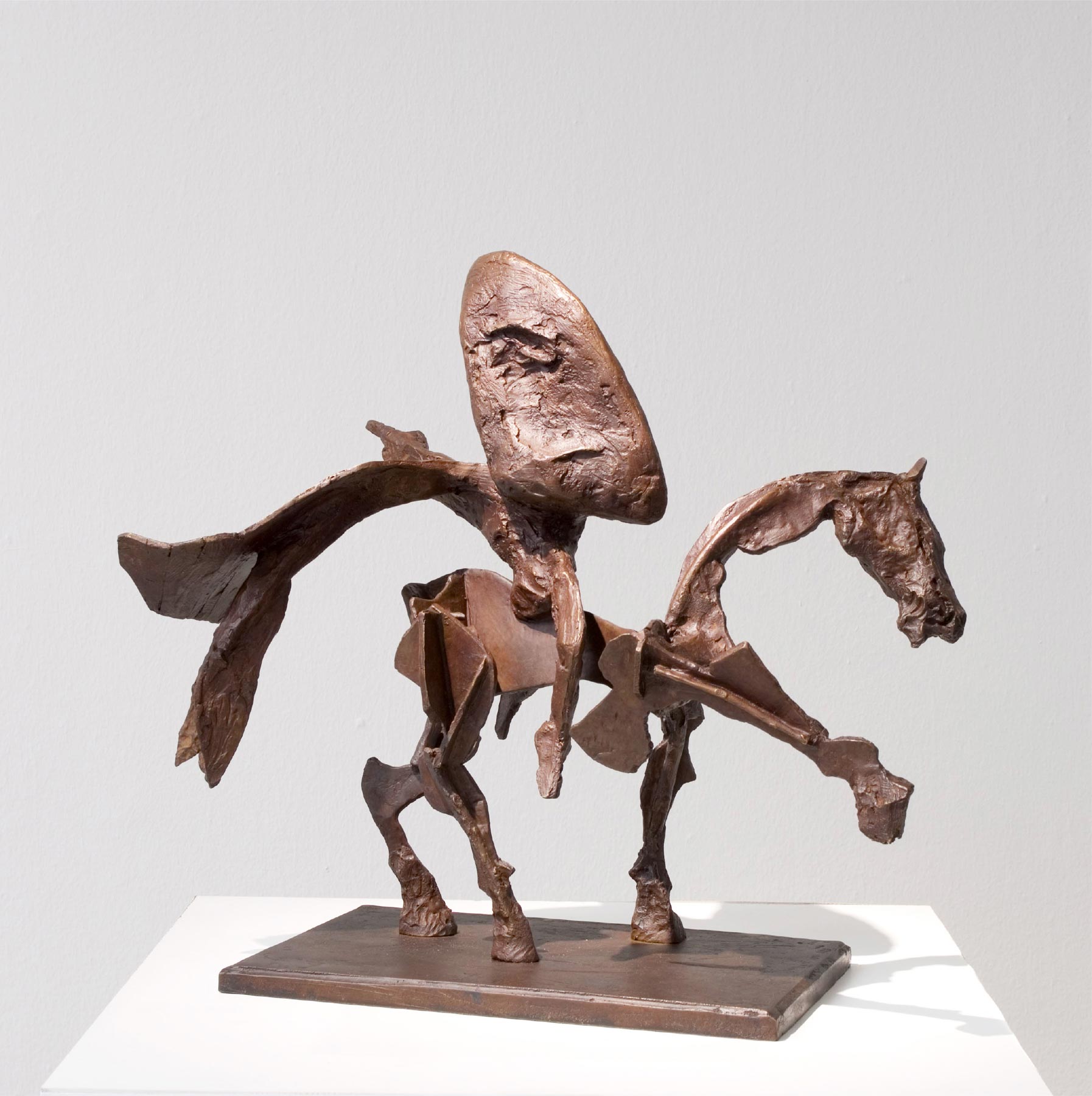 William Kentridge, Untitled VI (Nose on Horse:Napoleon) (2007; bronzo, 42 x 46 x 19 cm; Rimini, PART)
