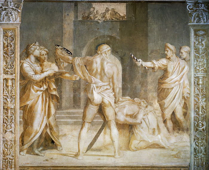 Andrea del Sarto, Beheading of the Baptist (1523; fresco; Florence, Chiostro dello Scalzo)