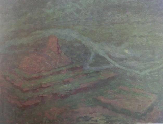 Jaroslav Panu&scaron;ka, Duch na h&rcaron;bitov&ecaron; (Spirito nel cimitero) (1900; olio su cartone, 50 x 66 cm;  Pardubyce, V&yacute;chodo&ccaron;eská galerie v Pardubicích)
