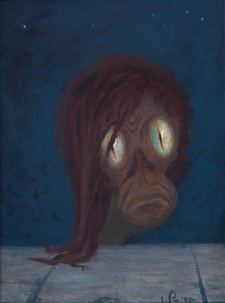 Jaroslav Panu&scaron;ka, Stra&scaron;idlo (Fantasma) (1900 circa; olio su cartone, 62,5 x 48 cm; Collezione privata)
