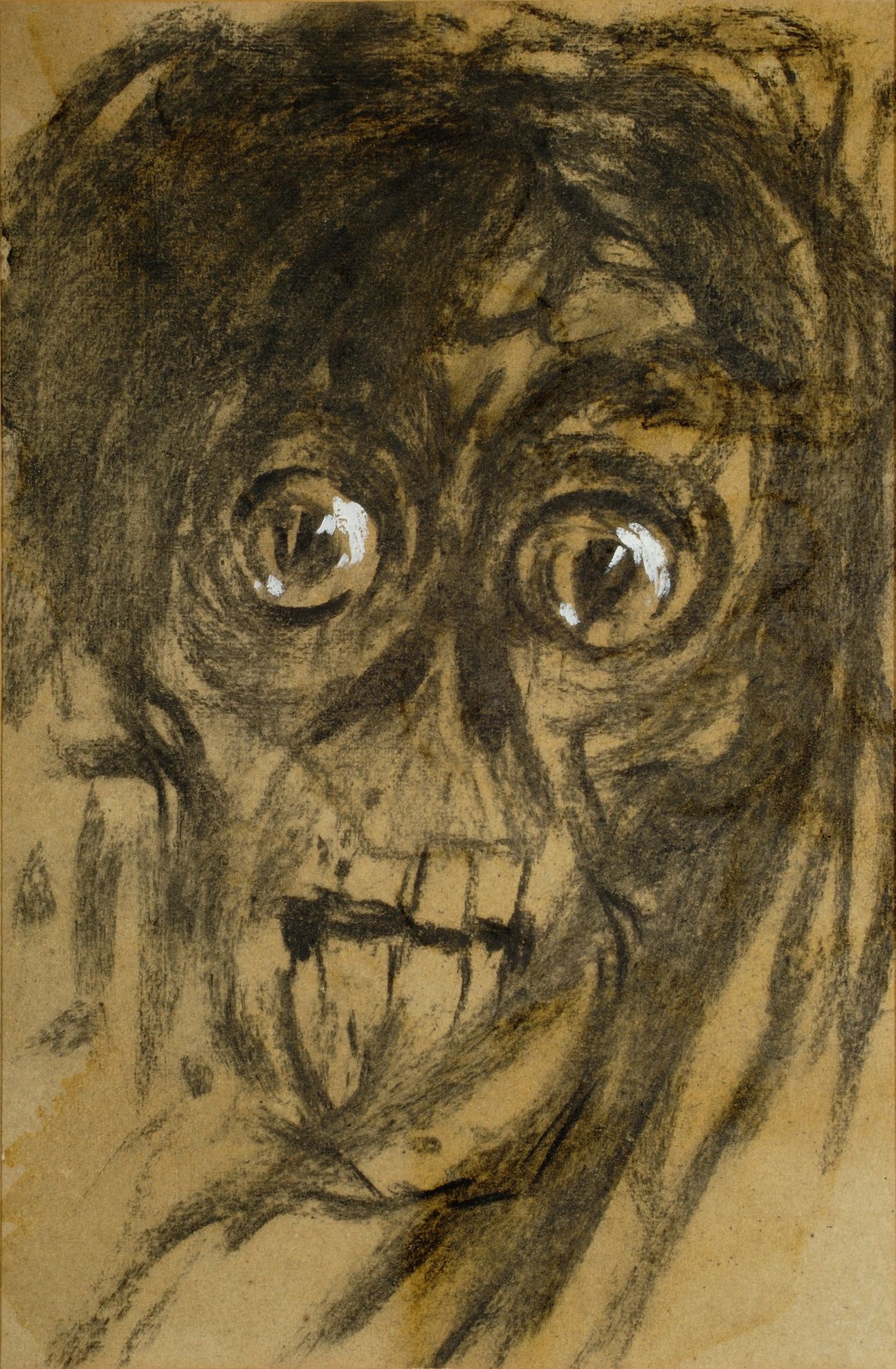 Jaroslav Panu&scaron;ka, Stra&scaron;idlo (Fantasma) (1900 circa; carboncino e biacca su carta, 34,5 x 22,5 cm; Plze&ncaron;, Západo&ccaron;eská Galerie)
