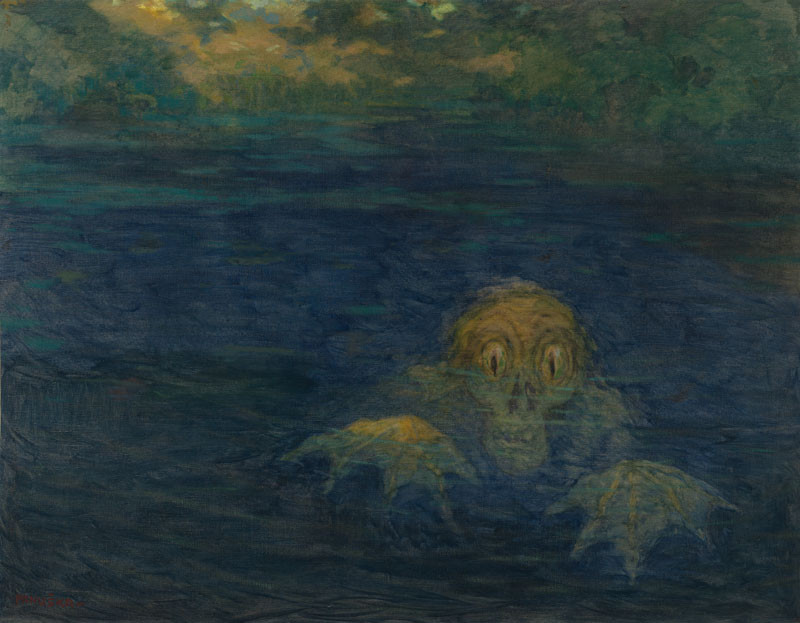 Jaroslav Panu&scaron;ka, Vodník (1896; olio su tela, 119 x 152 cm; Praga, Národní Galerie)
