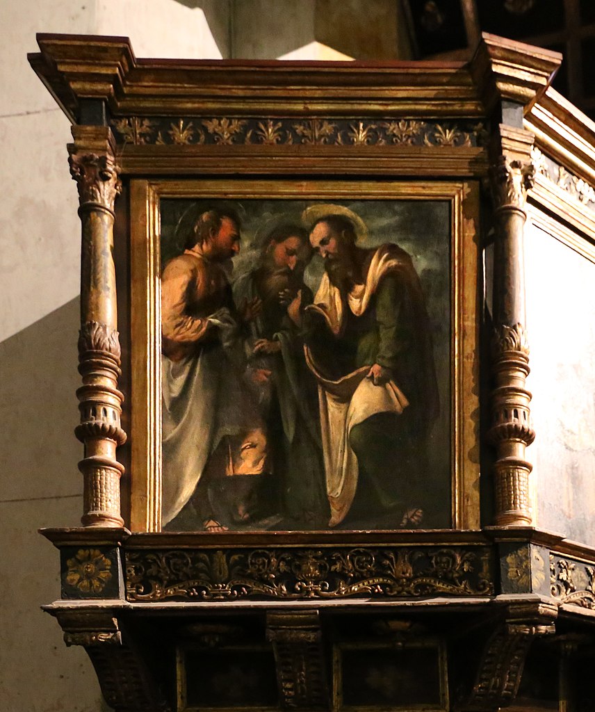 Romanino, Apostoli, pulpito del Duomo di Asola (1524-1536; olio su tavola, 75 x 75 cm; Asola, Duomo)
 Romanino, Apostoli, pulpito del Duomo di Asola (1524-1536; olio su tavola, 75 x 75 cm; Asola, Duomo)