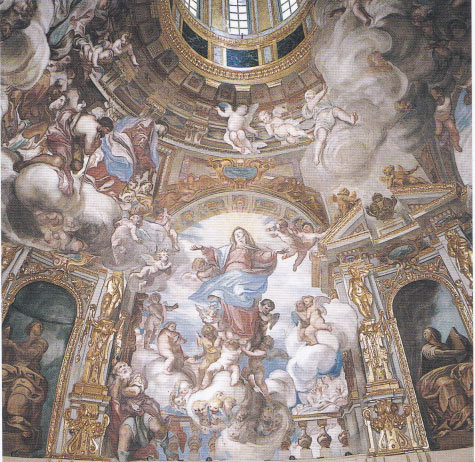 Andrea Ansaldo, Assunzione della Vergine, particolare. Foto da: G. Rossini (a cura di), L'Annunziata del Vasatato, Venezia, 2005
