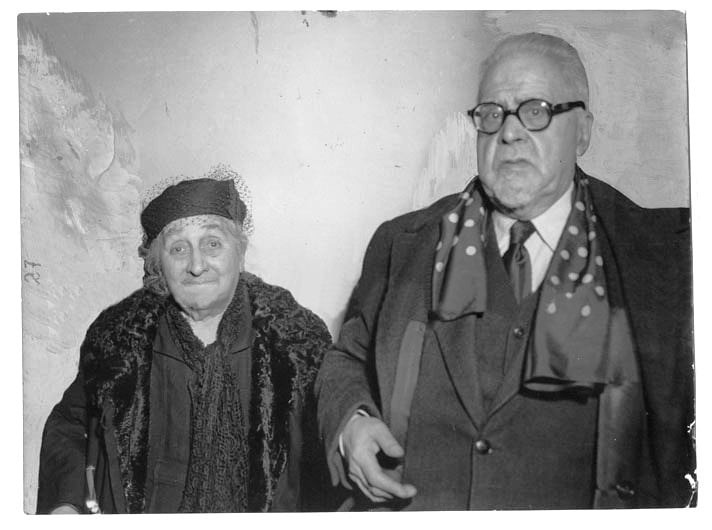 Anna Franchi con il giornalista e politico Ettore Janni, 1953 circa
