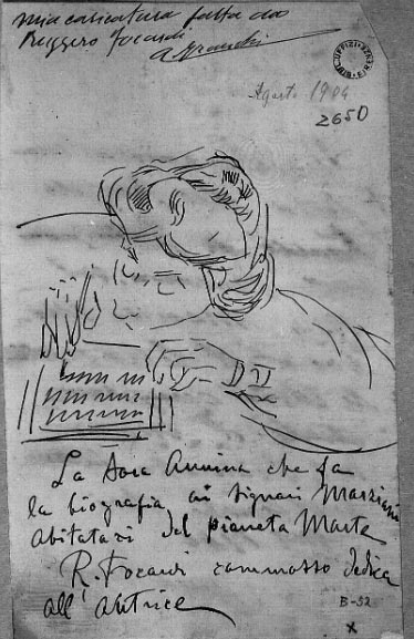 Ruggero Focardi, Caricatura di Anna Franchi (1904; Firenze, Galleria d’arte moderna)
