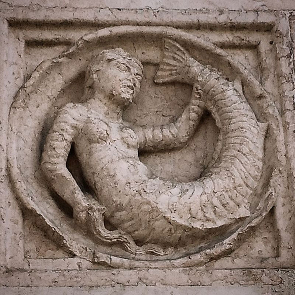 La formella della sirena. Ph. Credit Francesco Bini
