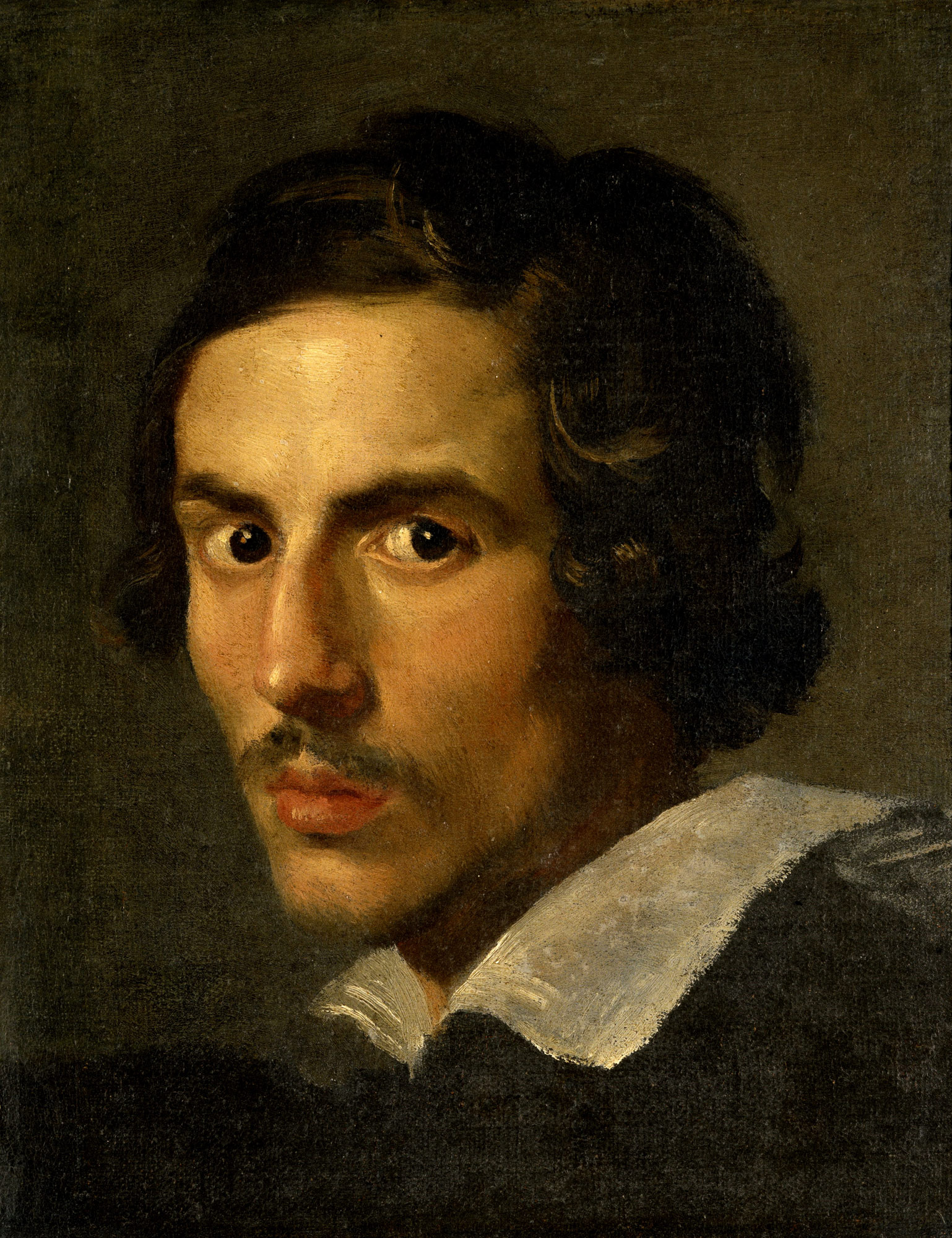 Gian Lorenzo Bernini, Autoritratto (1623 circa; olio su tela, 38 x 30 cm; Roma, Galleria Borghese)
