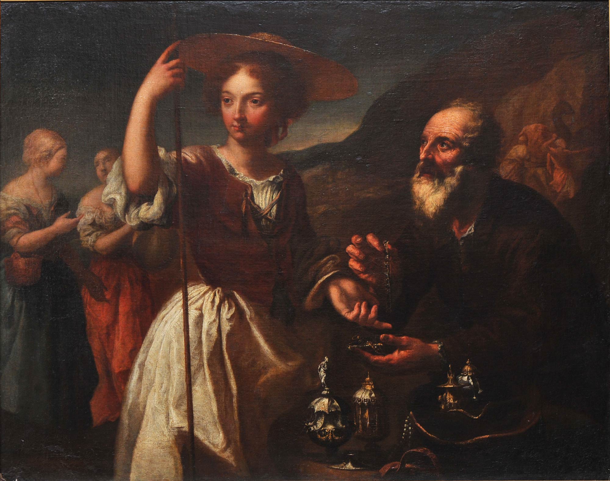 9. Andrea Celesti, Eliezer e Rebecca (olio su tela; Odessa, Museo d'Arte Occidentale e Orientale)
