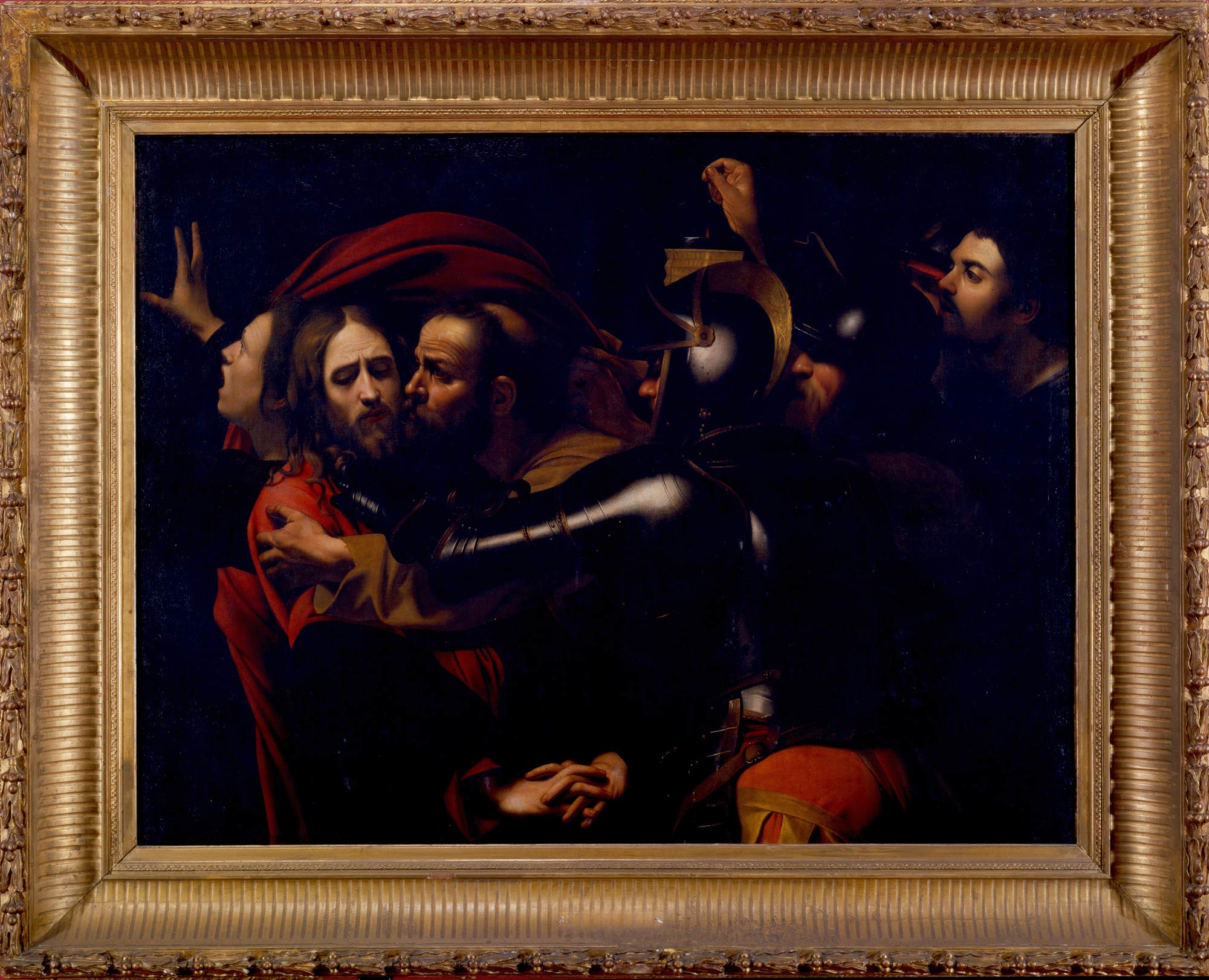 2. Da Caravaggio, Cattura di Cristo (inizio XVII secolo; olio su tela, 134 x 172,5 cm; Odessa, Museo d'Arte Occidentale e Orientale)

