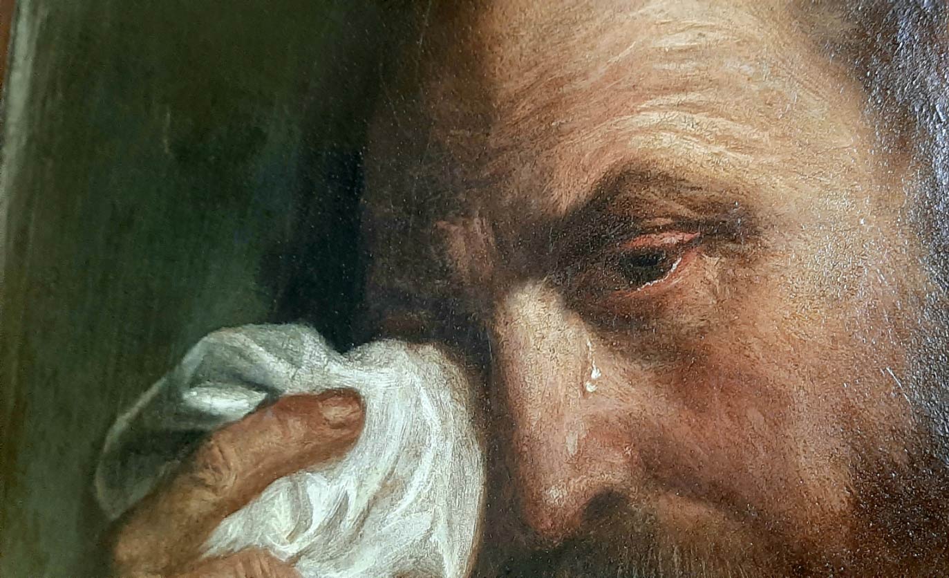 4. Guercino, San Pietro piangente, dettaglio
