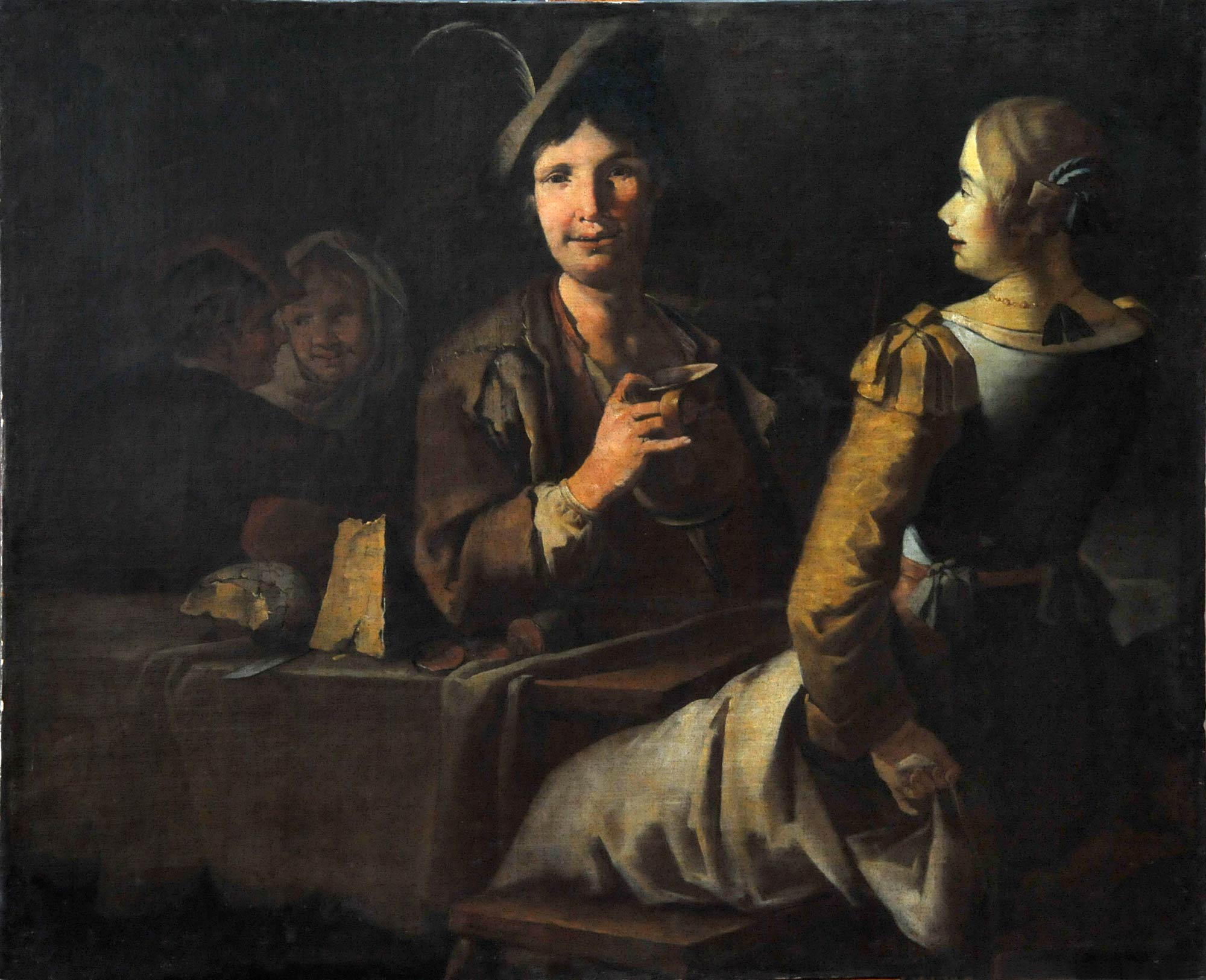 14. Giacomo Francesco Cipper detto il Todeschini, Colazione (olio su tela, 112 x 135 cm; Odessa, Museo d'Arte Occidentale e Orientale)
