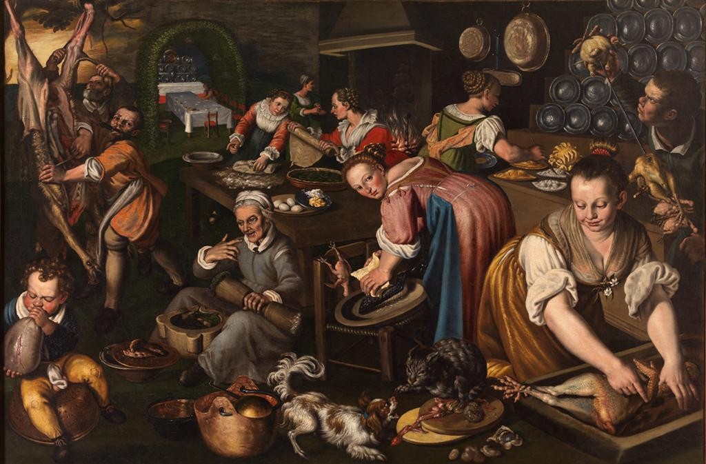 Vincenzo Campi, La cucina (1590 circa, olio su tela, 145 x 220 cm; Milano, Pinacoteca di Brera)
