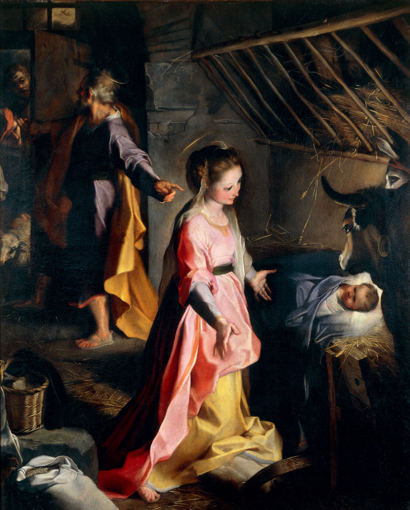 Alessandro Vitali (da Federico Barocci), Presepe (1599; olio su tela, 135,4 x 110 cm; Milano, Pinacoteca Ambrosiana)
