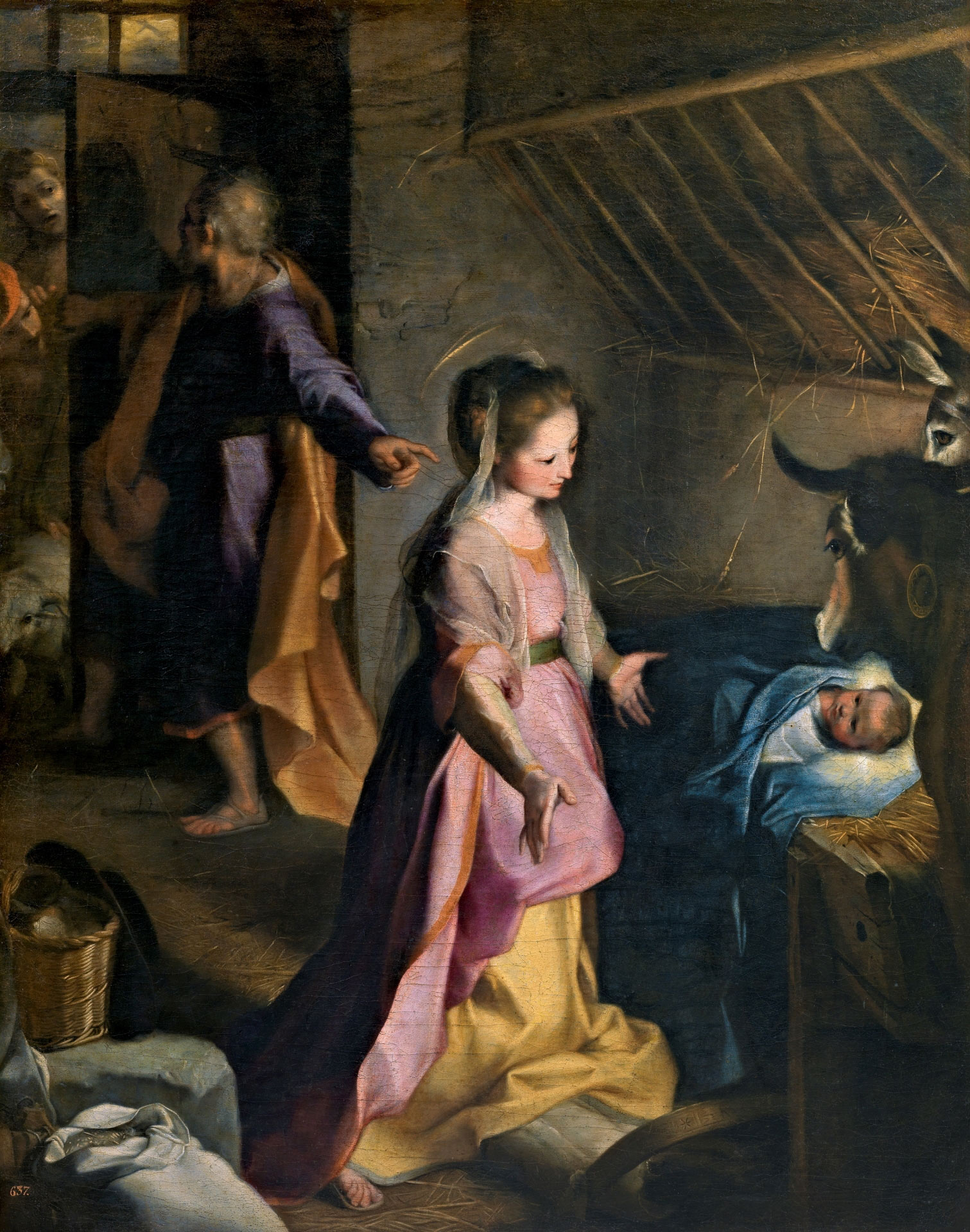 Federico Barocci, NativitÃ  (1597; olio su tela, 134 x 105 cm; Madrid, Museo del Prado)
