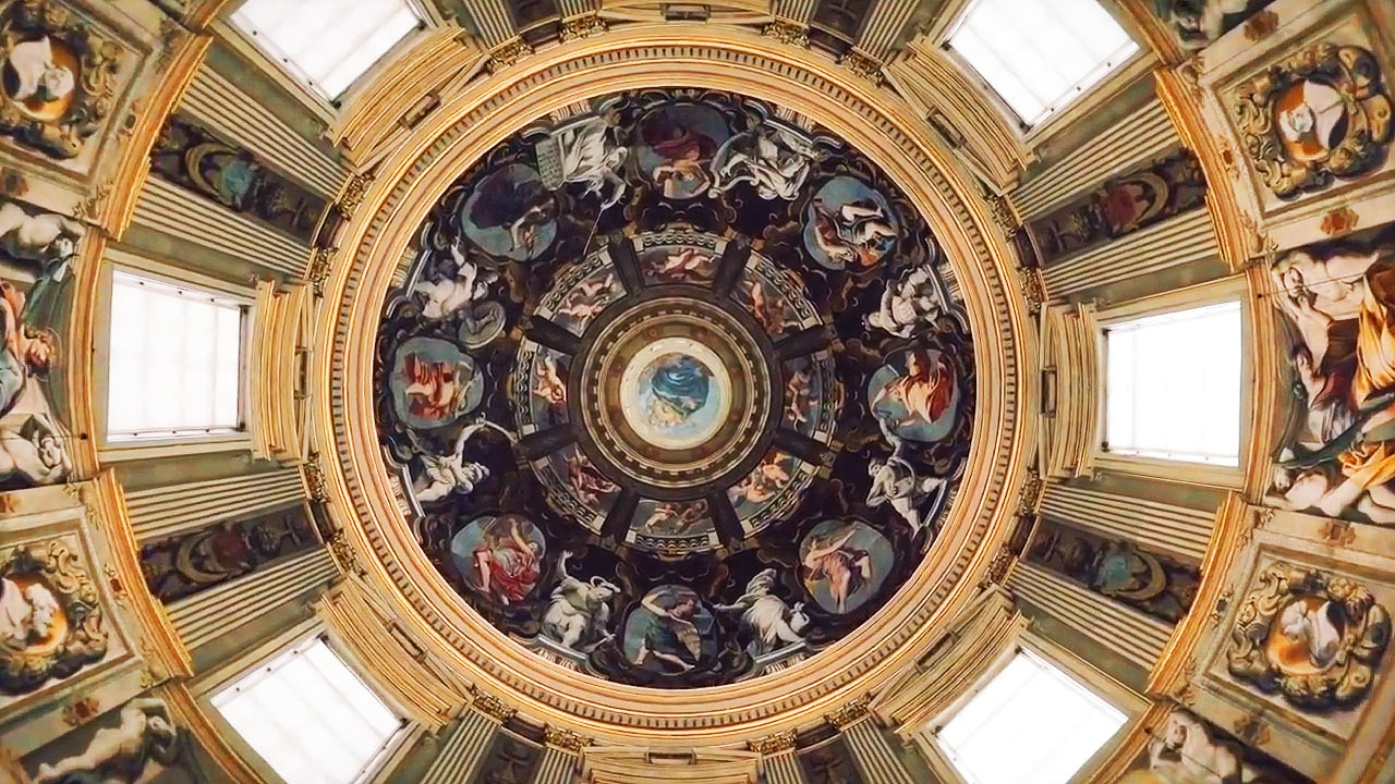 La cupola affrescata da Lionello Spada (1619)

