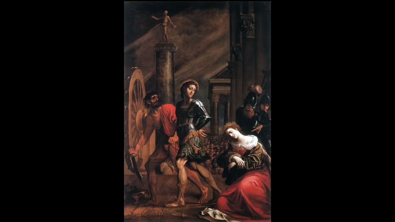 Ludovico Carracci, Martirio dei santi Giorgio e Caterina dÂ’Alessandria (1618)
