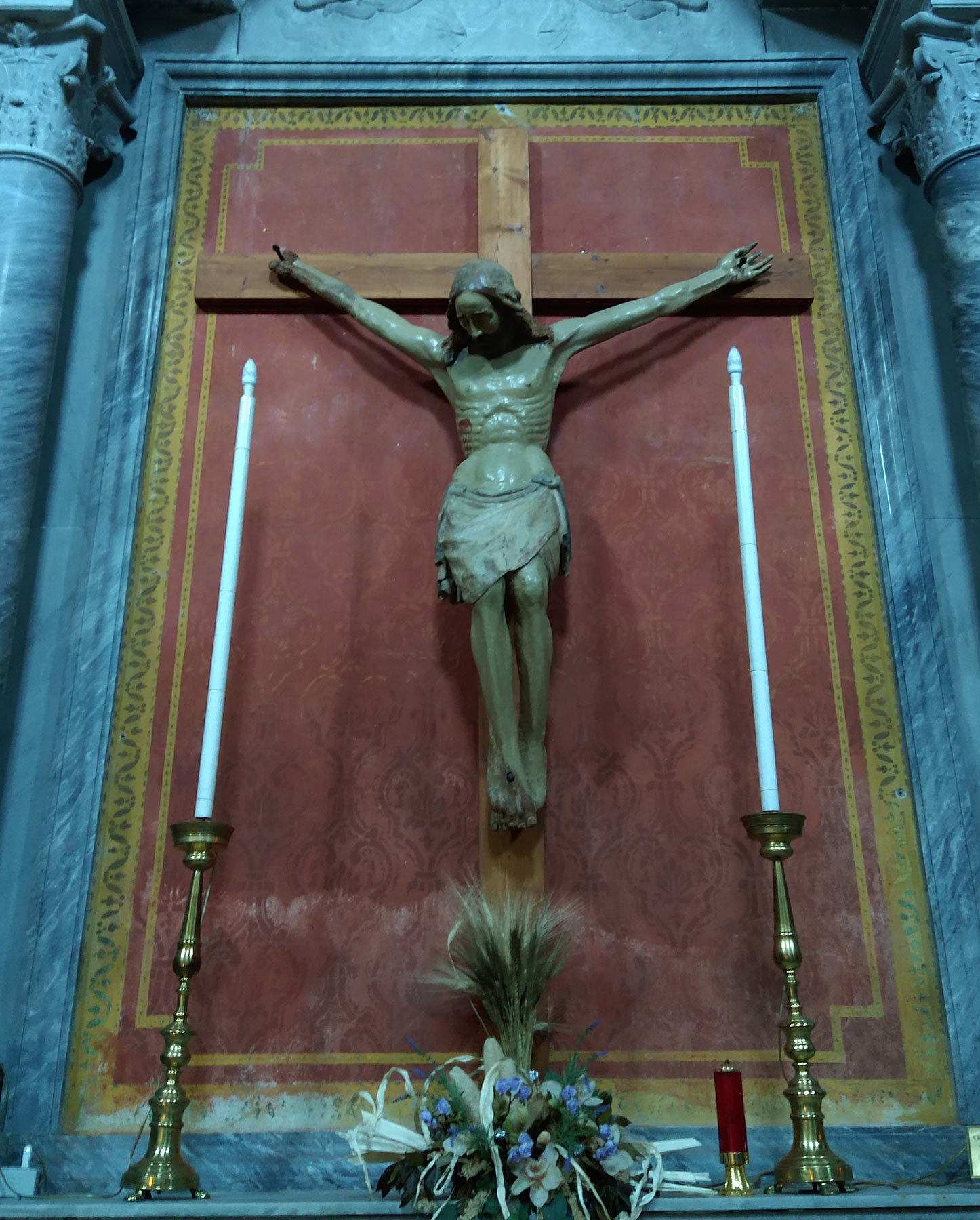 The wooden crucifix