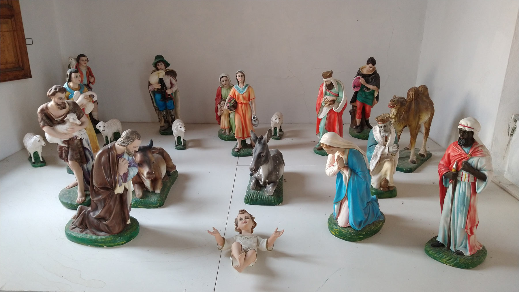 Plaster crib figurines at the Museum of Plaster Figurine and Emigration