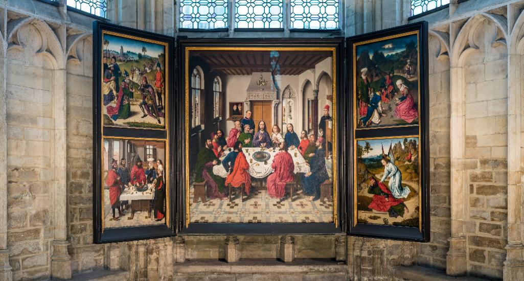 Dirk Bouts' Dinner Triptych in St. Peter's Church in Leuven