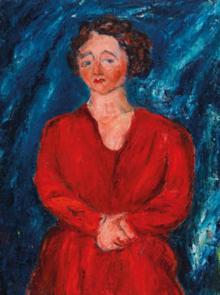 Chaïm Soutine, La femme en rouge au found bleu (1928 circa)
 Chaïm Soutine, La femme en rouge au found bleu (1928 circa)