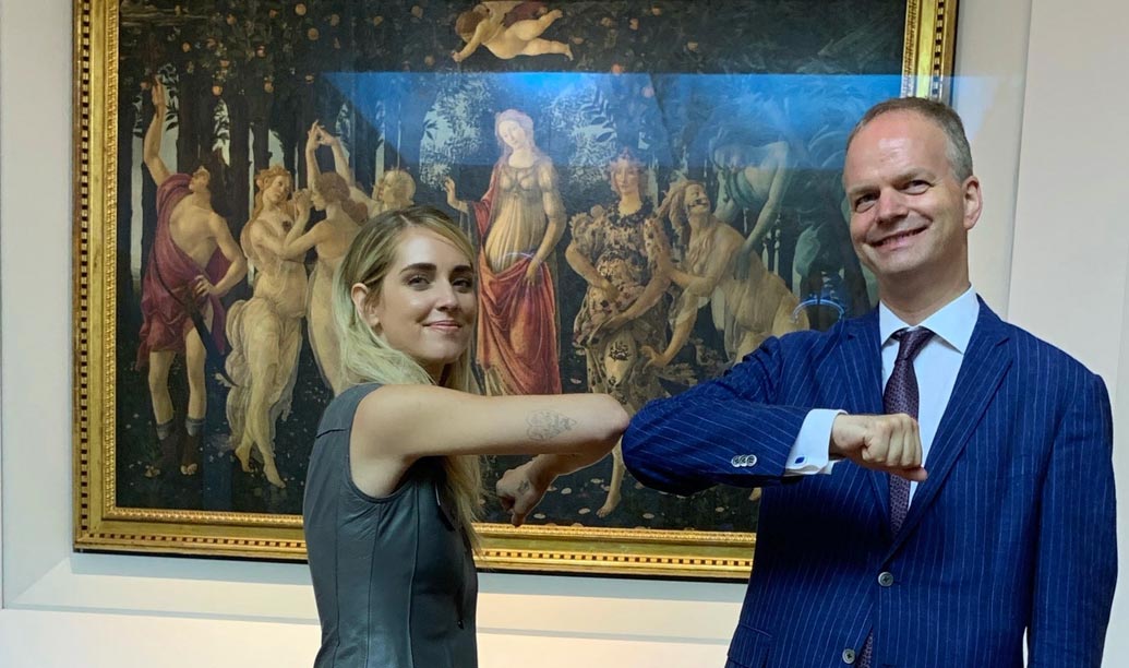 Chiara Ferragni agli Uffizi