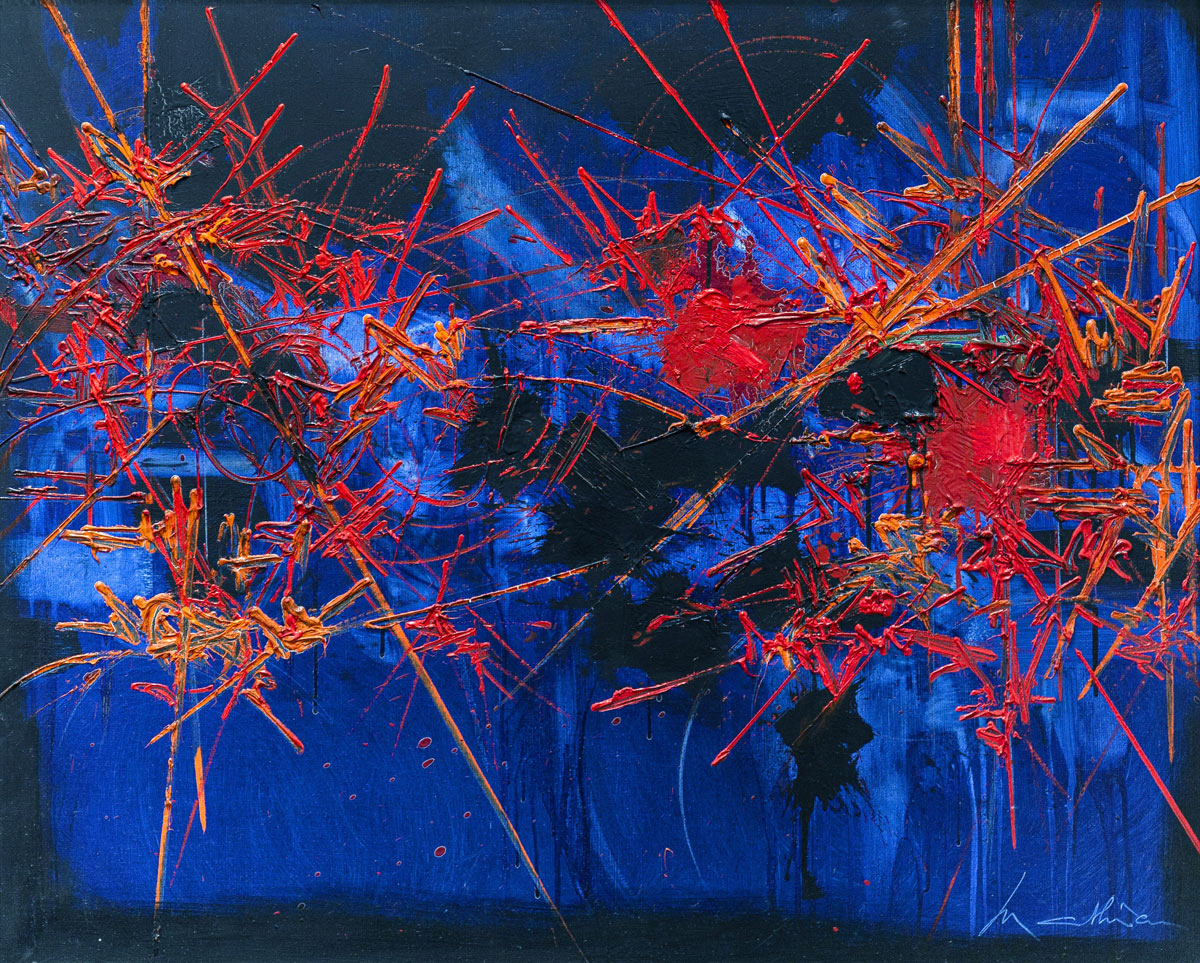 Georges Mathieu, Serpent tenebreux (1987). Courtesy Mediartrade
