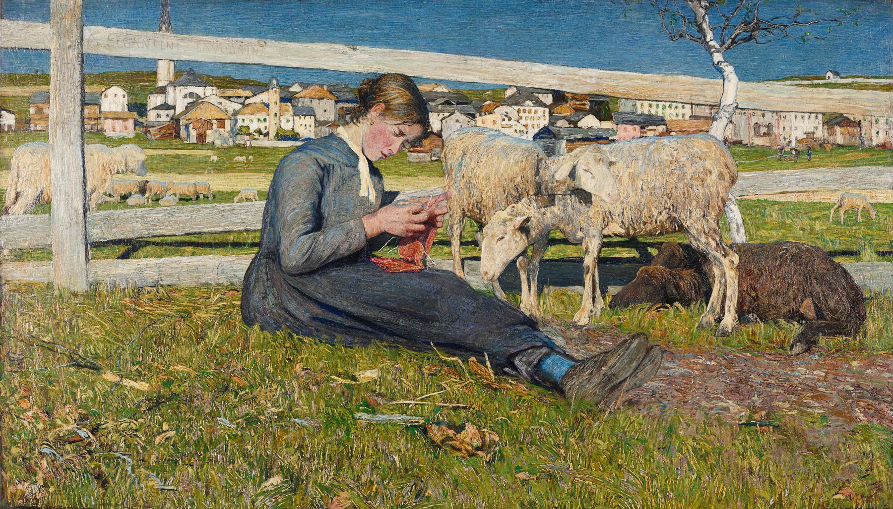 Giovanni Segantini, Ragazza a Savognin (1888; olio su tela, 53 x 91,5 cm; Zurigo, Kunsthaus)
 Giovanni Segantini, Ragazza a Savognin (1888; olio su tela, 53 x 91,5 cm; Zurigo, Kunsthaus)