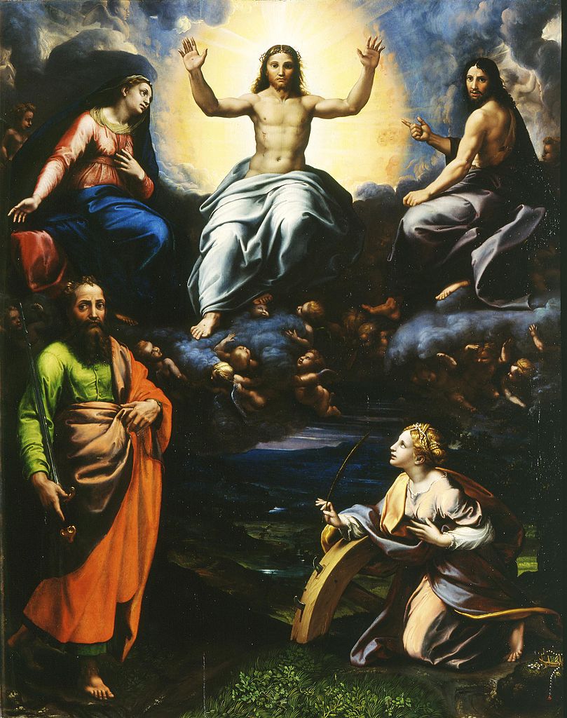 Giulio Romano, Deesis con i santi Paolo e Caterina d'Alessandria (1519-1520; olio su tavola, 122 x 98 cm; Parma, Galleria Nazionale)
