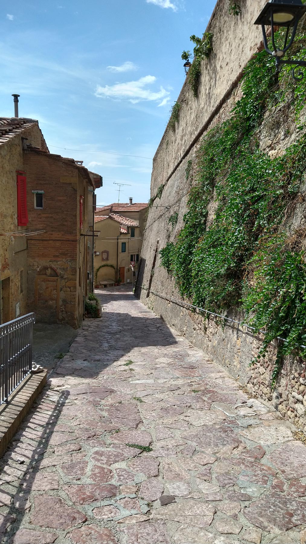 Un tratto delle mura di Montescudaio. Ph. Credit Finestre sull'Arte
