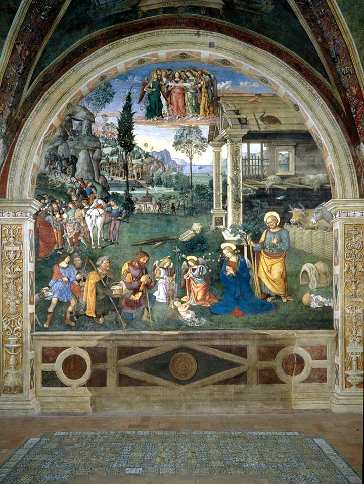 Pinturicchio, l'Adorazione dei Magi nella Cappella Baglioni in Santa Maria Maggiore
