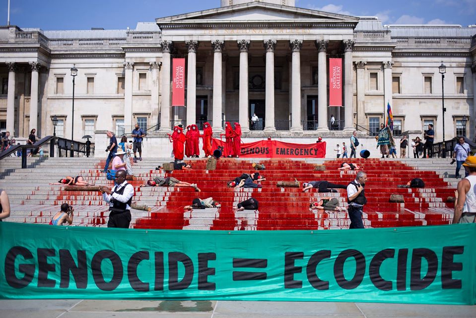 La protesta alla National Gallery
