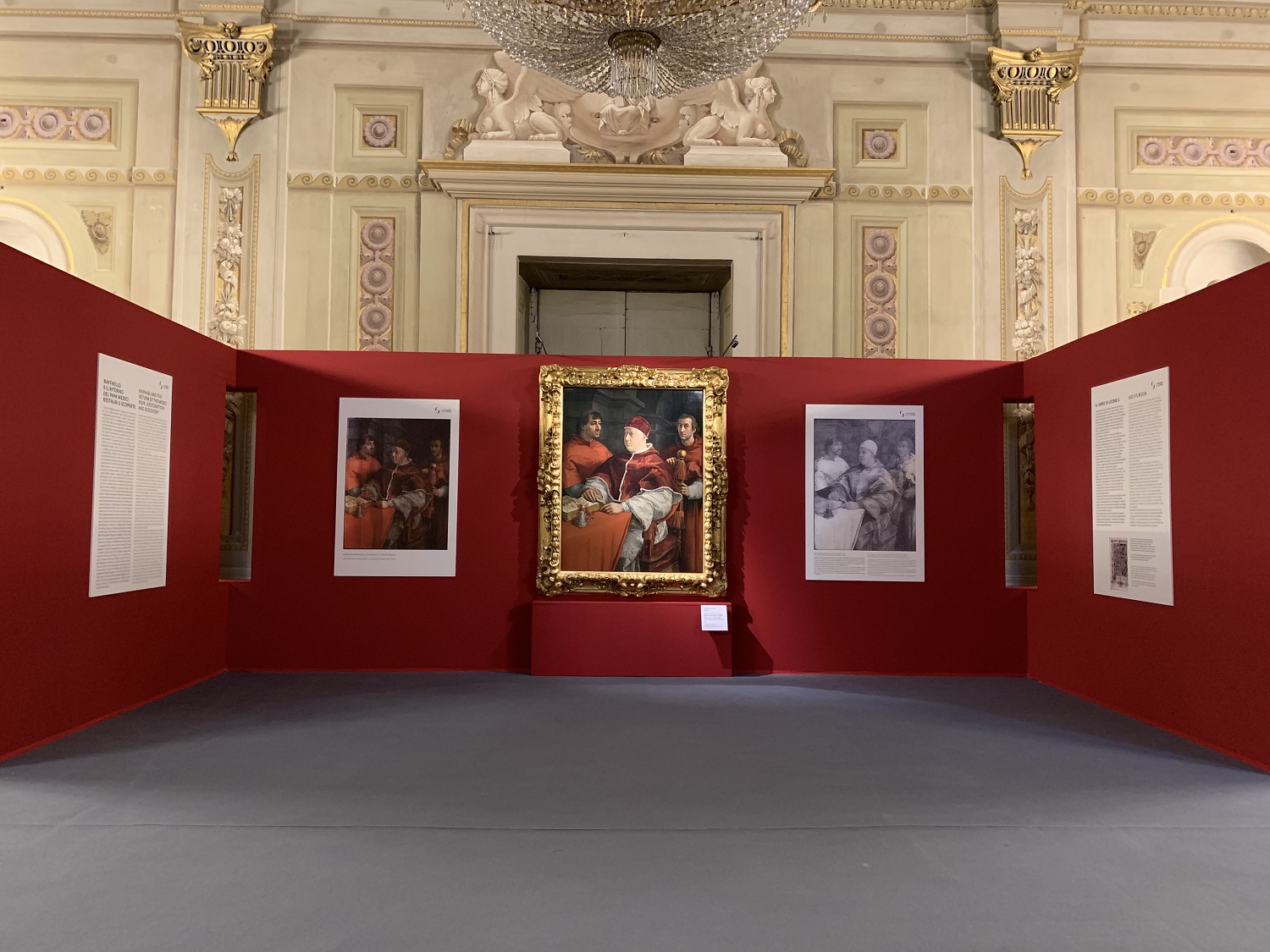 Raffaello Sanzio, Ritratto di Papa Leone X de’ Medici con i cardinali Giulio de’Medici e Luigi de’ Rossi, riflettografia a raggi infrarossi
