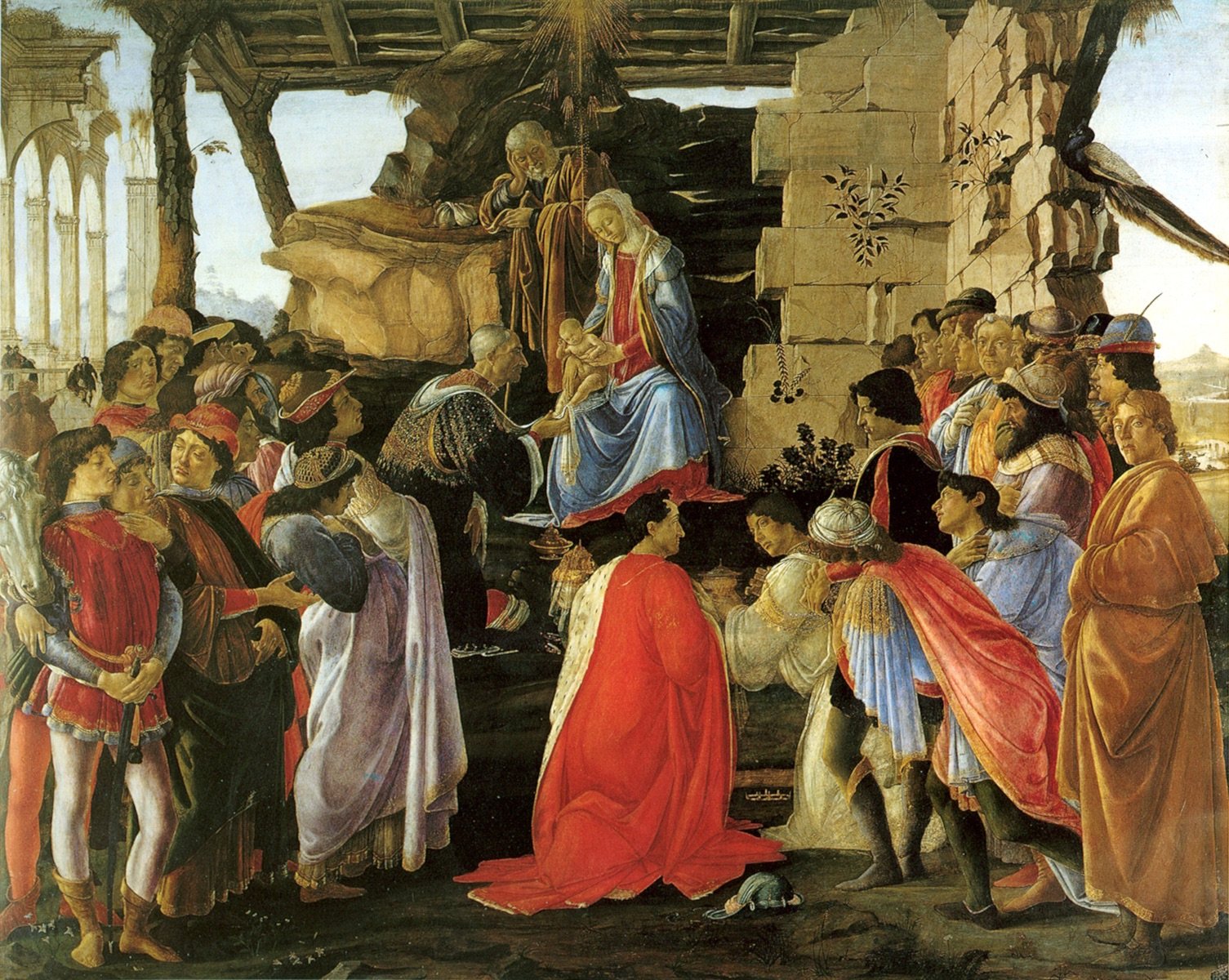 Sandro Botticelli, Adoration of the Magi (1476; tempera on panel, 111 x 134 cm; Uffizi Galleries, inv. 1890 no. 882)