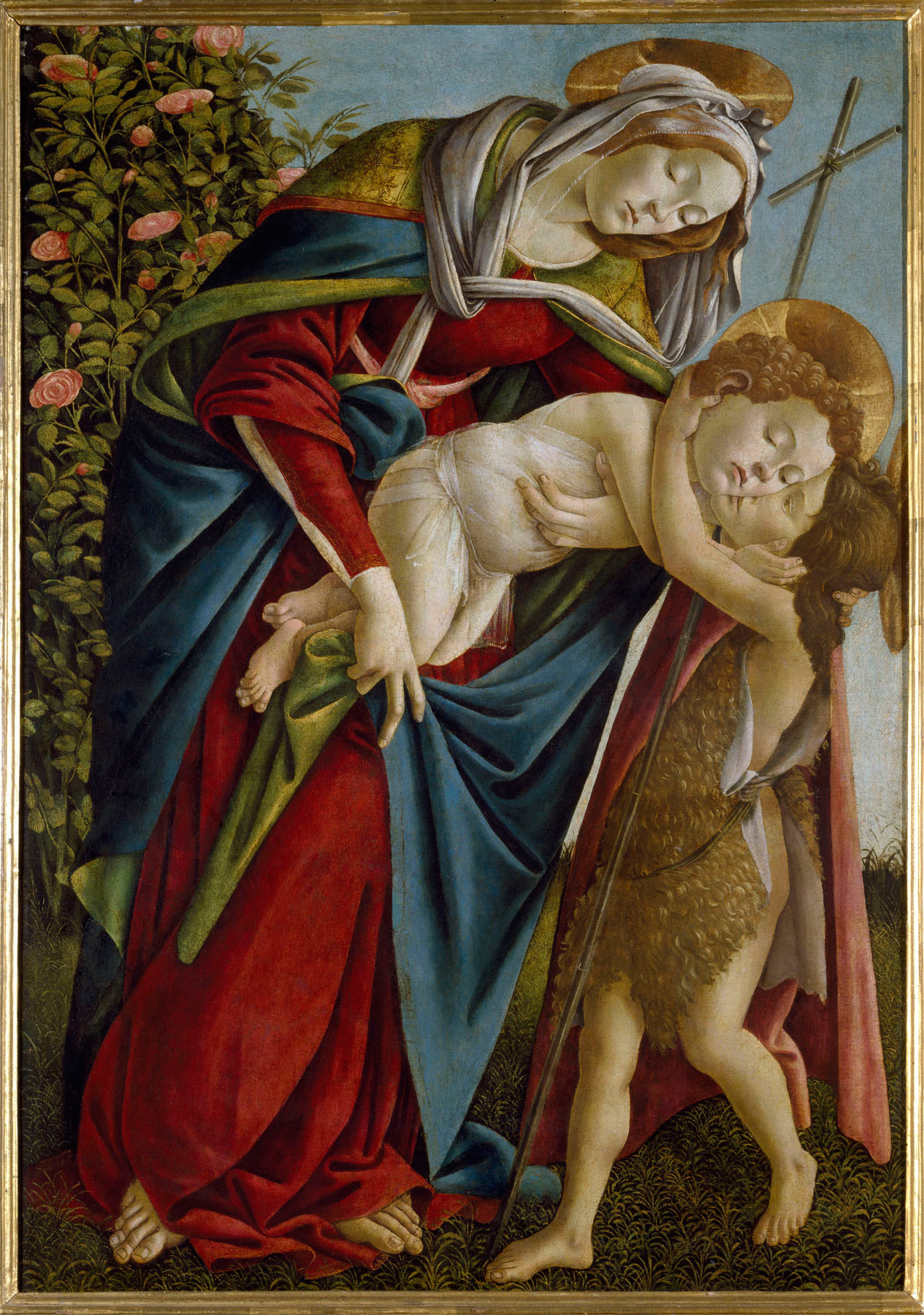 Sandro Botticelli, Madonna col Bambino (1505 circa; olio su tela, 134 x 92 cm; Firenze, Gallerie degli Uffizi, Galleria Palatina di Palazzo Pitti, inv. Palatina n. 357)
