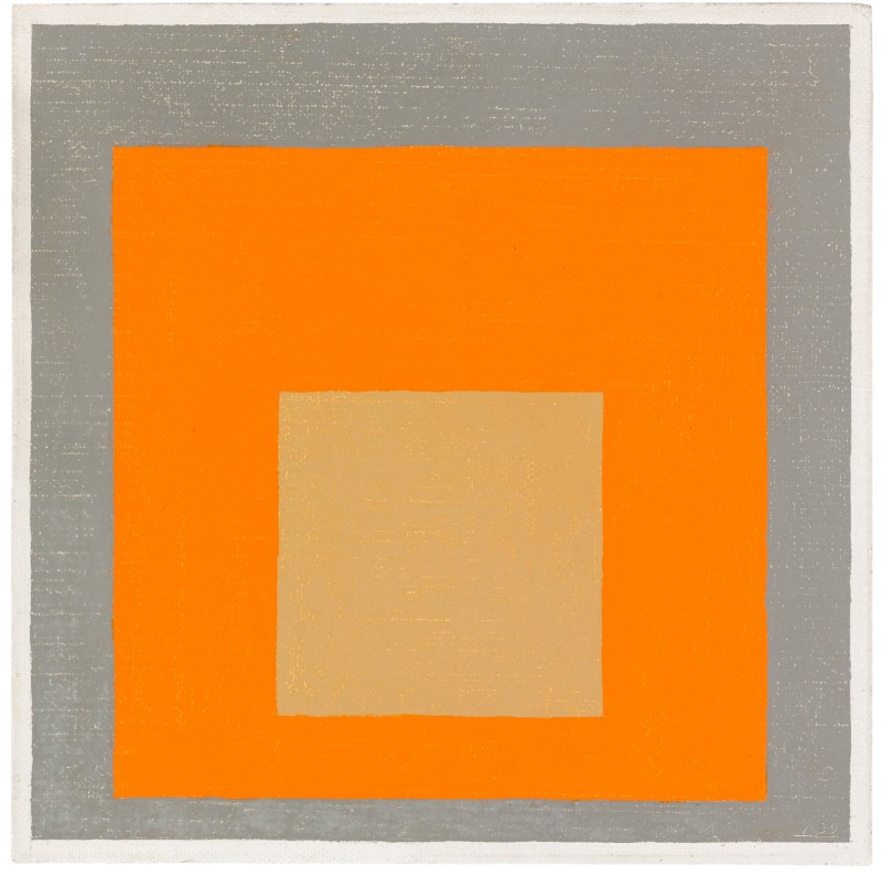 Joseph Albers, Study to homage to the square reddish in orange with gray (1959)
 Joseph Albers, Study to homage to the square reddish in orange with gray (1959)