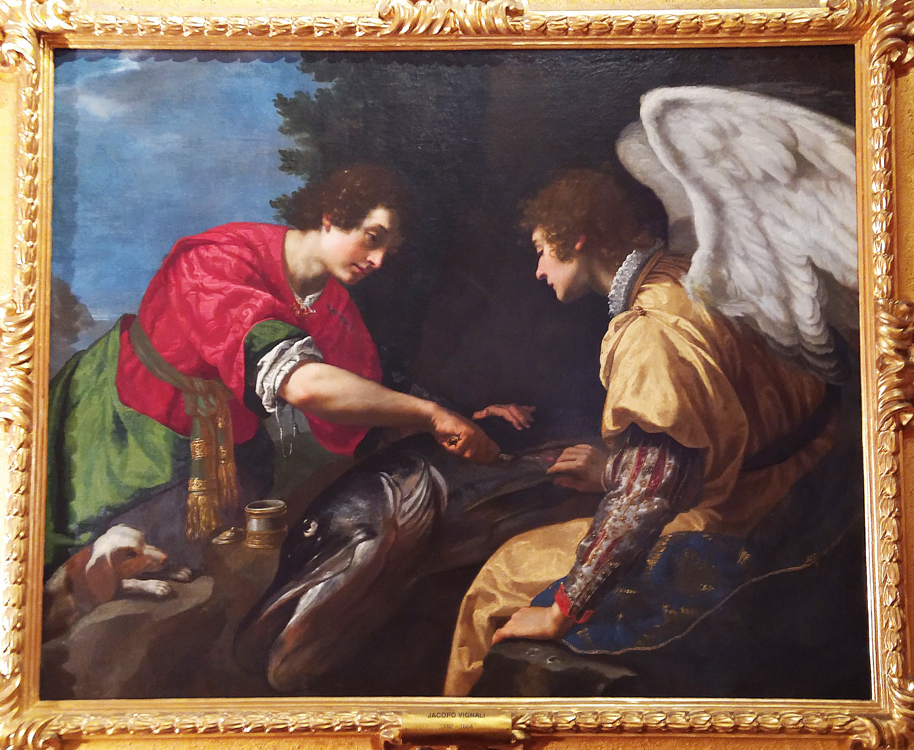 Jacopo Vignali, Tobia e l'angelo (1622; olio su tela, 132,8 x 164,5 cm; Lucca, Pinacoteca Nazionale di Palazzo Mansi)
 Jacopo Vignali, Tobia e l'angelo (1622; olio su tela, 132,8 x 164,5 cm; Lucca, Pinacoteca Nazionale di Palazzo Mansi)