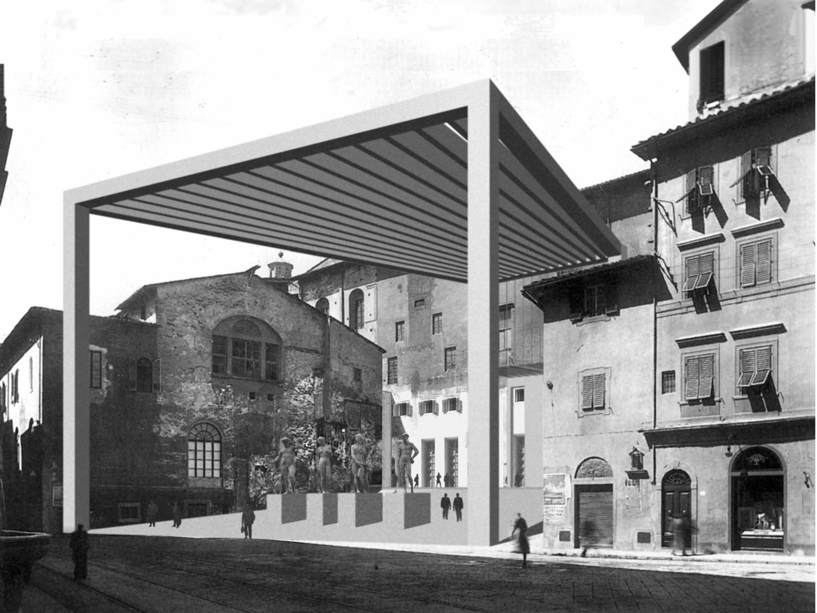 Rendering della Loggia di Isozaki
