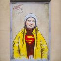 Firenze, rubata l'immagine di Greta Thunberg realizzata dallo street artist Lediesis per campagna di beneficenza