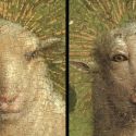 Ecco com'era il vero muso dell'Agnello Mistico di van Eyck. Il restauro rivela un aspetto quasi umano