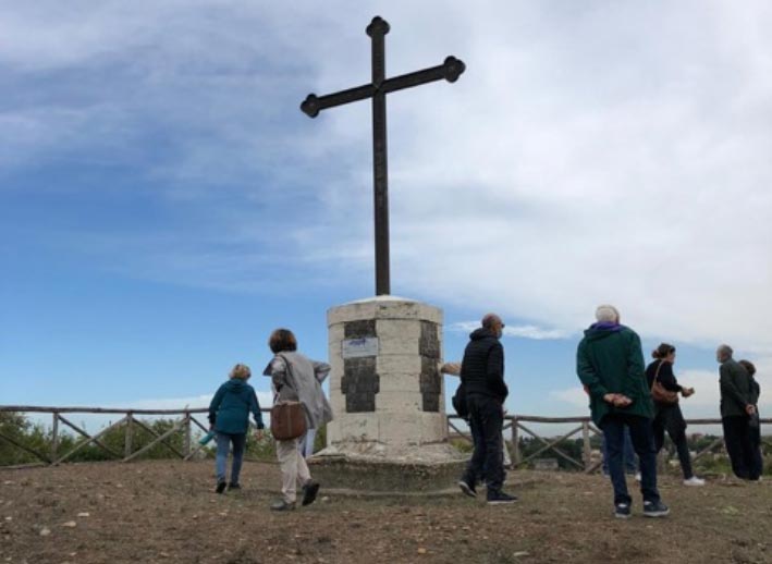 Visitatori al Monte Testaccio durante le Giornate Europee del Patrimonio 2020
