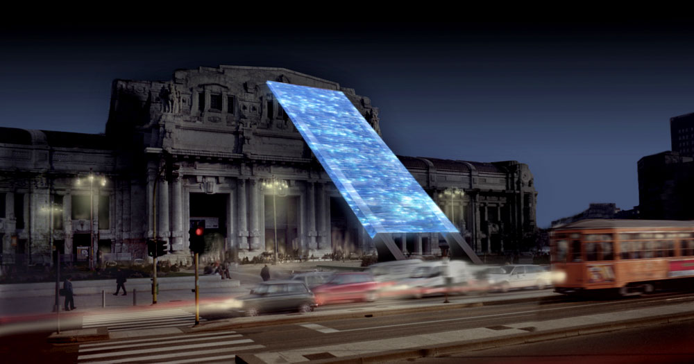 Ian Ritchie, Alba di Milano (2001; fibre ottiche, altezza 3000 cm)
 Ian Ritchie, Alba di Milano (2001; fibre ottiche, altezza 3000 cm)