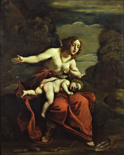 Alessandro Tiarini, Venere sculaccia Amore (1630; tela 161 x 132 cm; Collezione privata)
