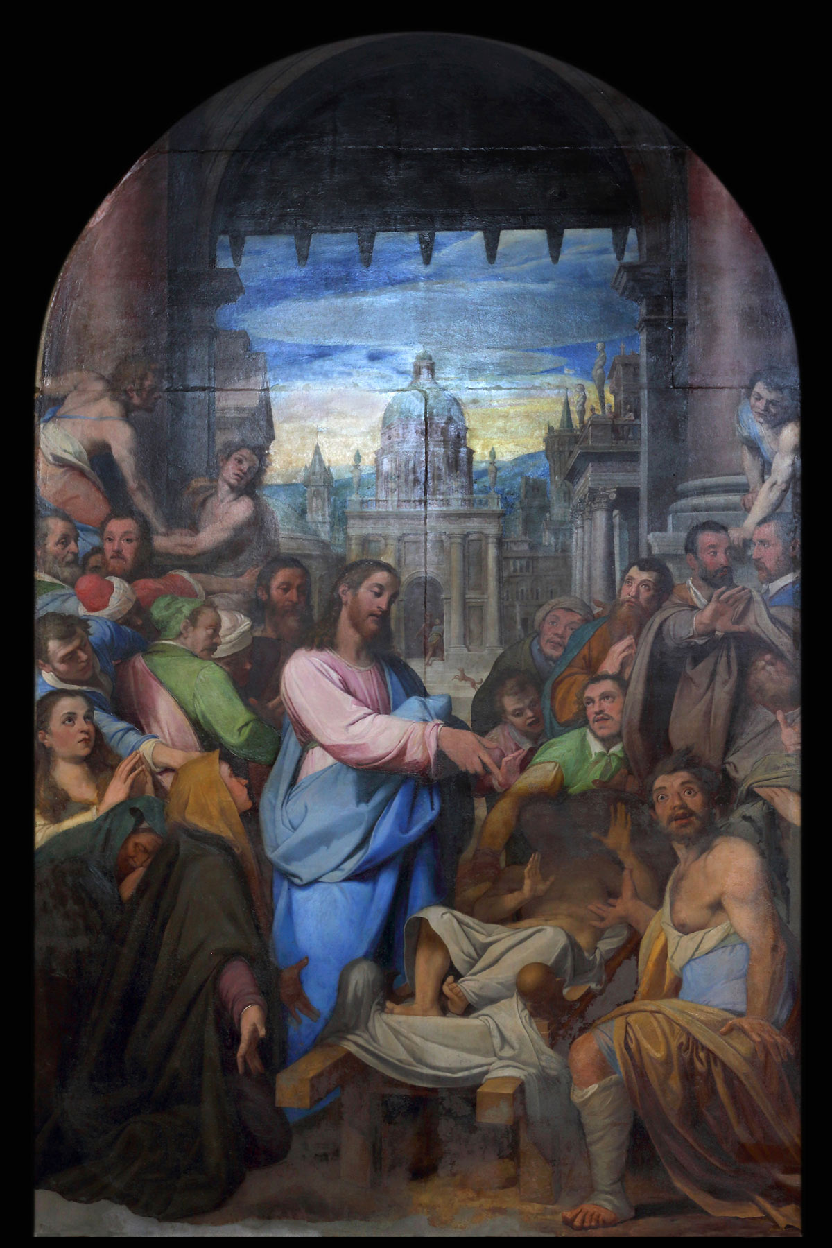 Federico Zuccari, Il miracolo del figlio della vedova di Naim (1571-1572; olio su pietra di lavagna; Orvieto, MODO - Museo dellÂ’Opera del Duomo di Orvieto)
